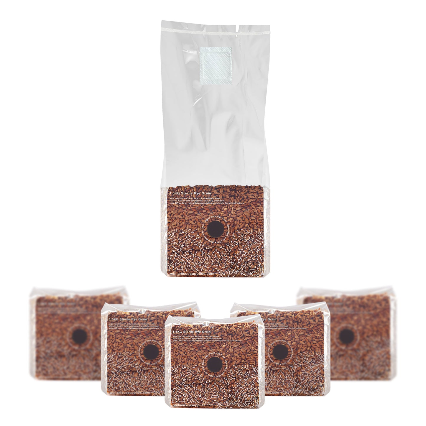 1.5KG Sterile Rye Grain Spawn Bulk Buy - Save up to 25% | Professional Grade UK