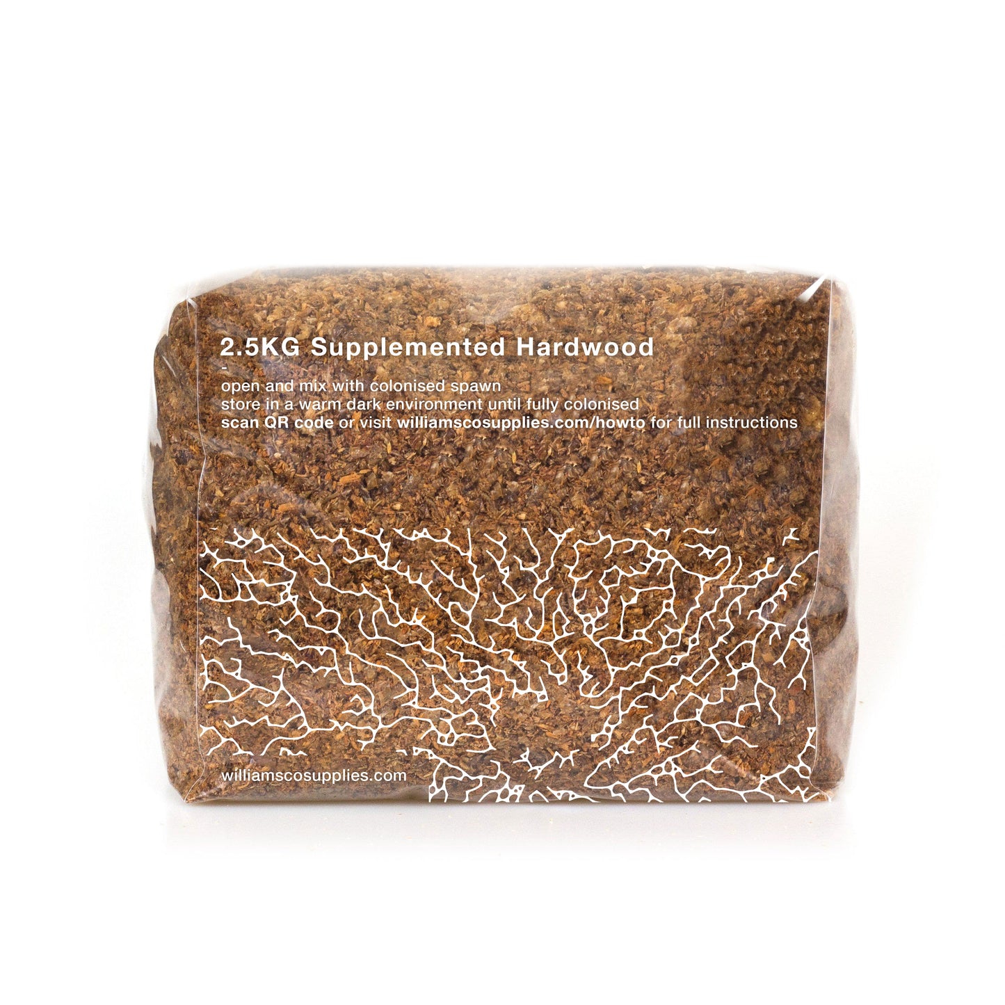 Sterile Supplemented Hardwood Mushroom Substrate Fruiting Block | 2.5KG